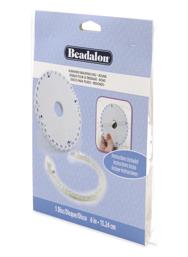 Beadalon 223F-013 Kumihimo Disk, Round, 6-Inch, White
