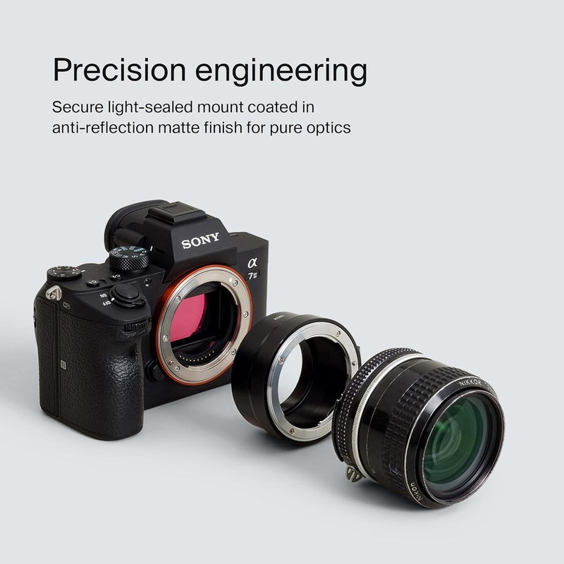 Urth Lens Mount Adapter: Compatible with Nikon F Lens to Sony E Camera Body - Image 4