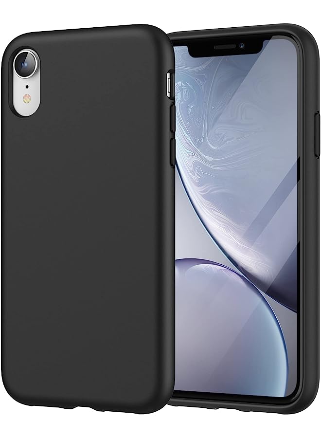 Jetech Silicone Case For Iphone Xr, 6.1-Inch, Silky-Soft Touch Full-Body Protective Case, Shockproof Cover With Microfiber Lining (Black) - Image 1