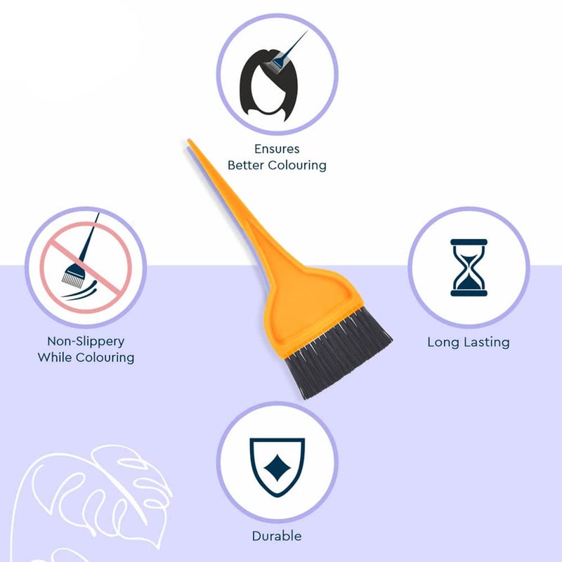 Tandem Mehandi Brush with Colored Plastic Body and Black Bristles Hair Dye Hair Color Brush Color May Vary Size 21Cm - Image 2