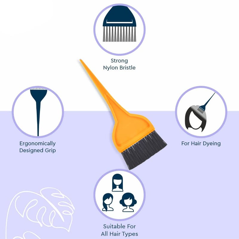 Tandem Mehandi Brush with Colored Plastic Body and Black Bristles Hair Dye Hair Color Brush Color May Vary Size 21Cm - Image 3