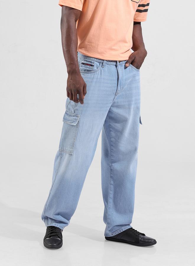 The Indian Garage Co Men Mid Rise Baggy Fit Cargo Jeans - Image 5