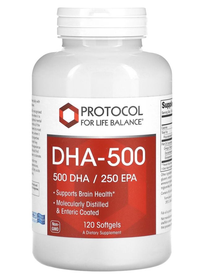 Protocol For Life Balance DHA-500 120 Softgels - Image 1