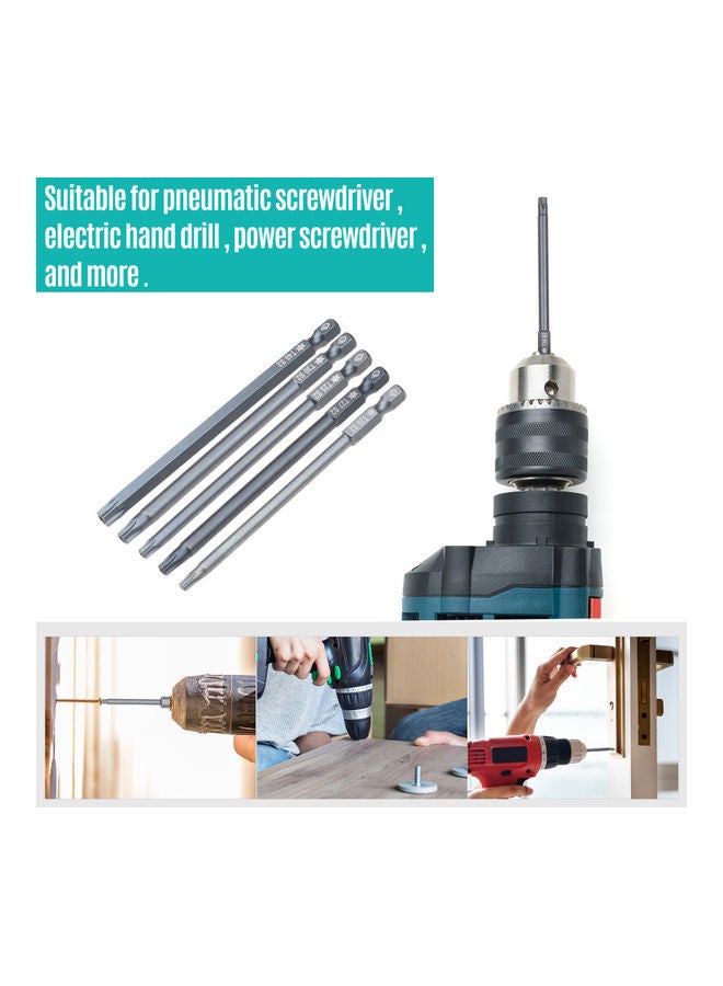 NIBEMINENT 10-Piece Magnetic Torx Drill Bit Set Silver 3.93inch - Image 3