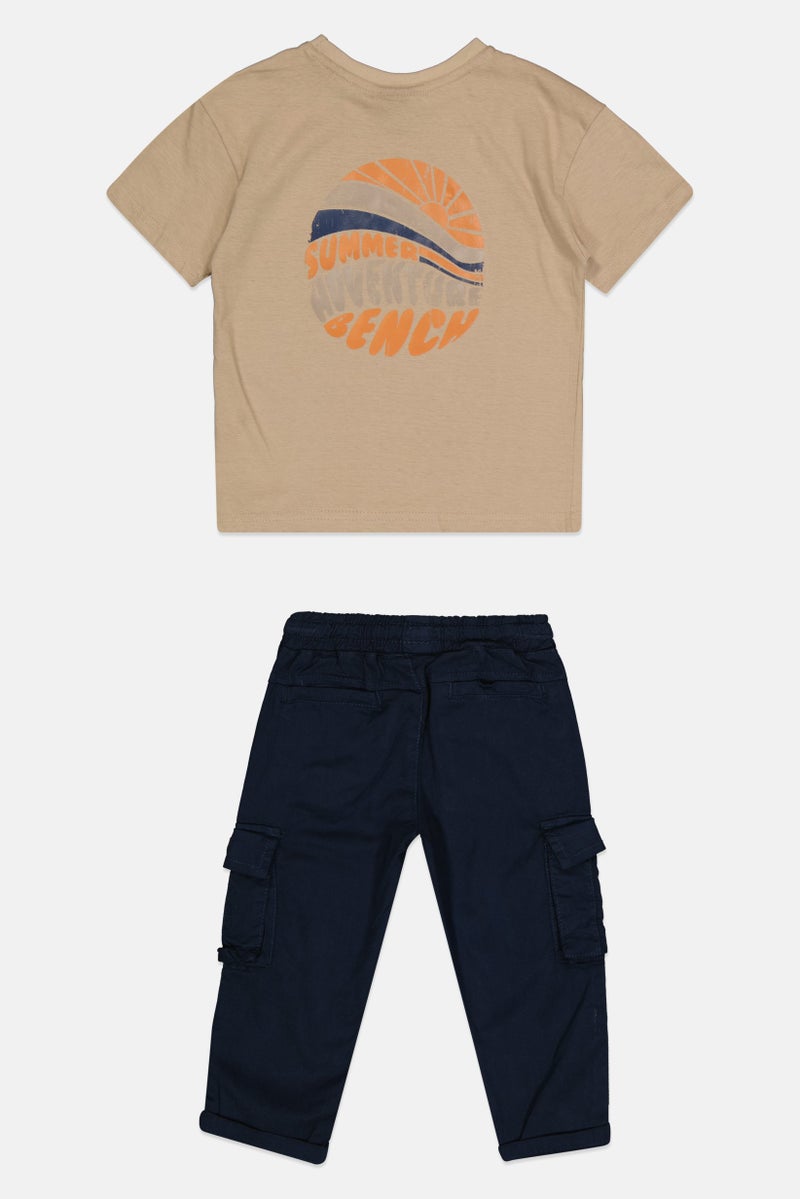 Bench طقم أولاد للأطفال مكون من قطعتين بأكمام قصيرة وسروال، متعدد الألوان - Image 3