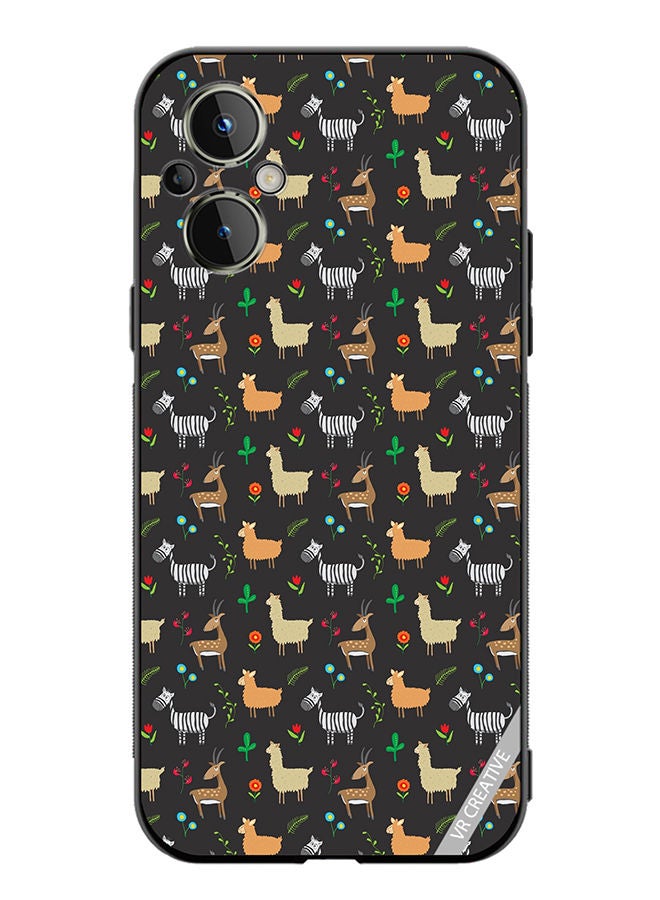 VR CREATIVE Protective Case Cover For OnePlus Nord N20 5G Jungle Animals Pattern Design Multicolour - Image 1