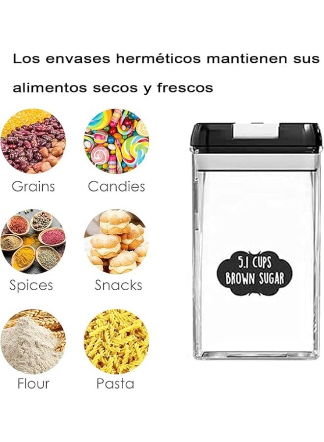 Airtight Food Containers, Set of 7 Plastic Airtight Containers, Kitchen Organization, Food Storage, BPA-Free with Lids, Non-Toxic, Ideal Food Containers - Image 3