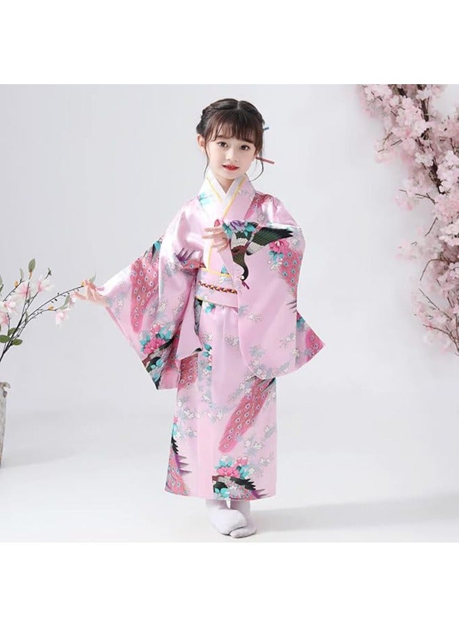 Beauenty Japanese Traditional Dress Kimono Robe For Kids Girls Costume - Image 2