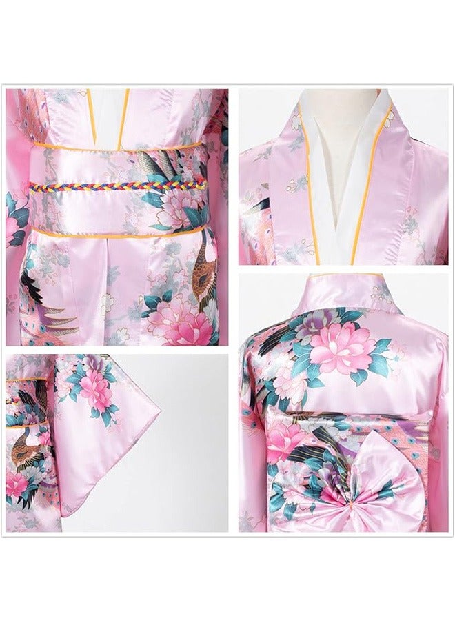 Beauenty Japanese Traditional Dress Kimono Robe For Kids Girls Costume - Image 5