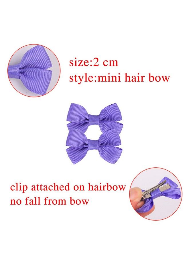 XIMA 70Piece 2Inch Hair Bows For Baby Girls35Colors In Pairs Grosgrain Boutique Solid Ribbon Mini Bows Alligator Clips For Newborn Girls Infants Toddlers - Image 3