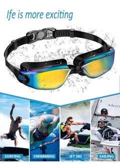 Beauenty 5 in 1 Anti-fog Swimming Goggles - Swimming Goggles Set with Swimming Cap, Ear Plugs, Nose Clip, Leak-proof Swimming Goggles - Waterproof Swimming Goggles, Effectively Block UV Rays - Suitable for Men, Women  - Image 2