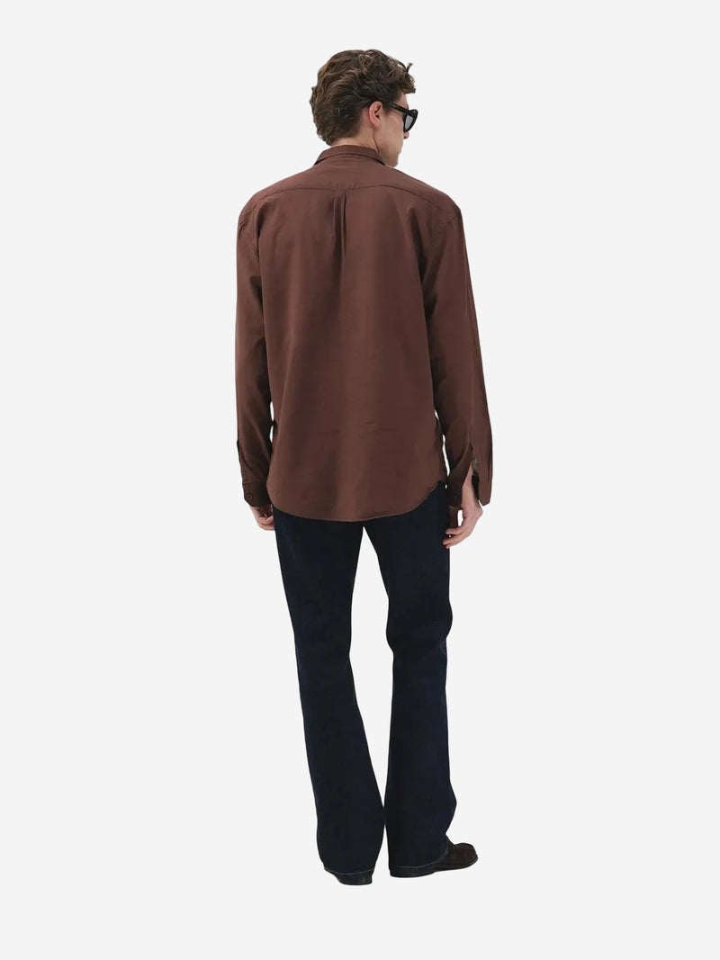 GIESTO Men's Regular Fit Long Sleeve Poplin Shirt with Pocket - Image 4