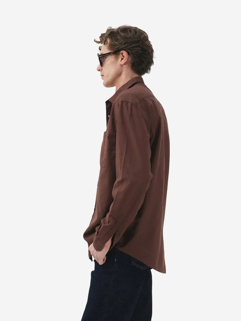 GIESTO Men's Regular Fit Long Sleeve Poplin Shirt with Pocket - Image 3
