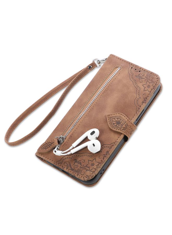 اس-توب جراب لهاتف Samsung Galaxy S20 Ultra مصنوع من الجلد المقاوم للصدمات ومزين بنقوش زهور - Image 5