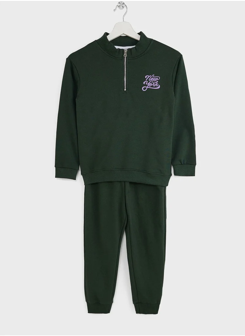 Pinata Girls Printed Full Zip Sweatshirt And Jogger Set