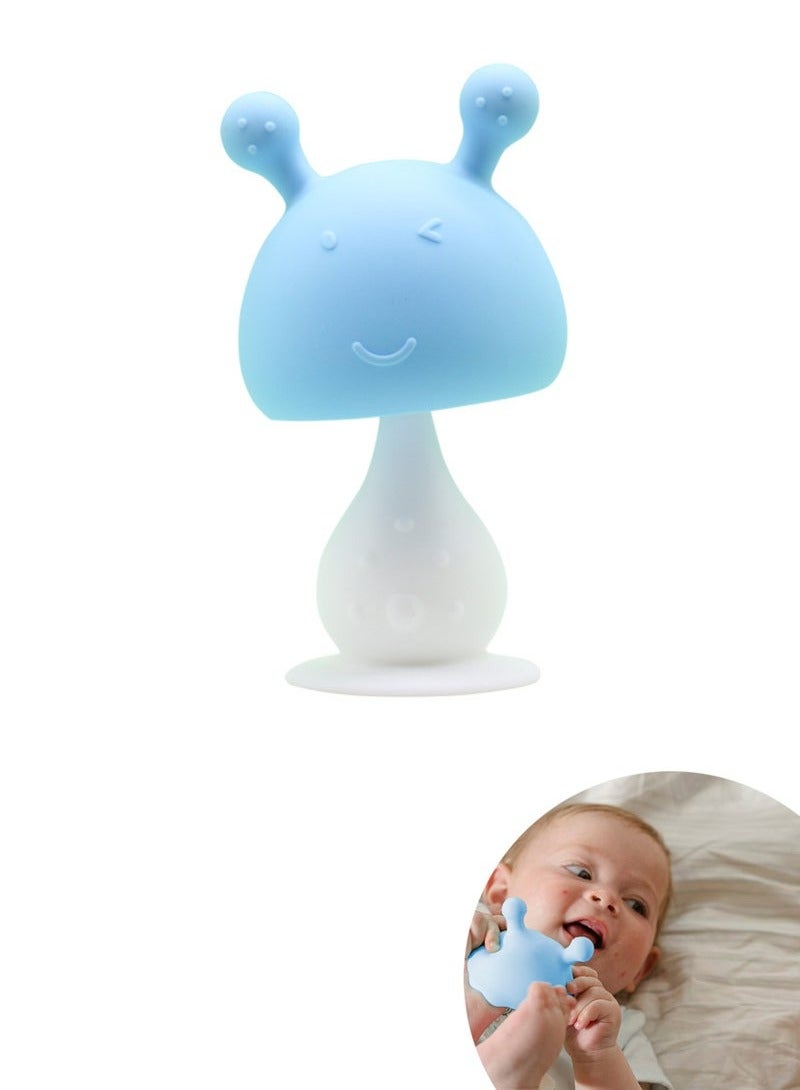 Super Soft Silicone Teether with Suction Base - Visually Stimulating and Easy to Grasp Toy for Baby Teething Relief - 3+ Months - Image 1