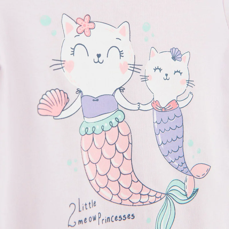 كول كلوب من سمييك قطن بنفسجي فاتح بأكمام قصيرة