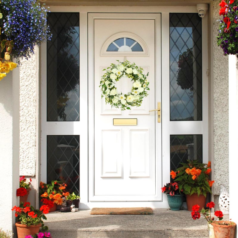 WreathDream Artificial Spring Wreaths for Front Door 22 inch Peony Wreath Summer Wreath with Peony Flower,Hydrangeas, Daisy for Front Door Indoor Outdoor Wedding Home Wall Window Festival Decoration - Image 4