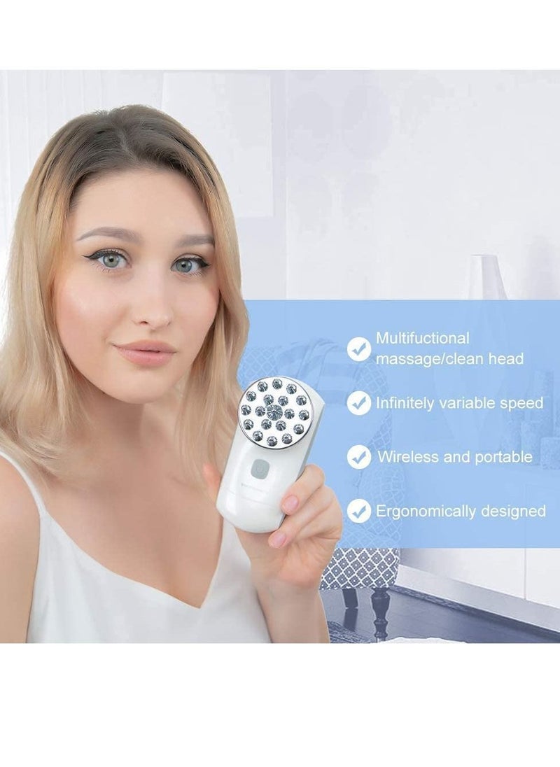 NIBEMINENT - 2 in 1 Scalp Massager Sonic Vibrating Massage Device to promote Head Blood Circulation, Pain Relief, Headache Relief,facial cleansing brush for deep cleaning face skin AG-1718 - Image 1