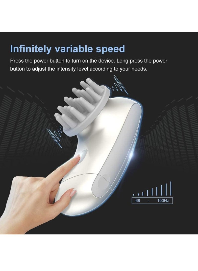 NIBEMINENT - 2 in 1 Scalp Massager Sonic Vibrating Massage Device to promote Head Blood Circulation, Pain Relief, Headache Relief,facial cleansing brush for deep cleaning face skin AG-1718 - Image 1