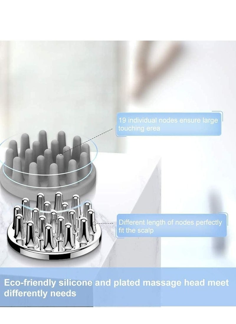 NIBEMINENT - 2 in 1 Scalp Massager Sonic Vibrating Massage Device to promote Head Blood Circulation, Pain Relief, Headache Relief,facial cleansing brush for deep cleaning face skin AG-1718 - Image 1