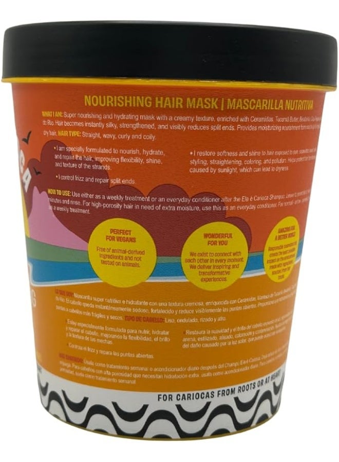 Lola from Rio ماسك شعر مغذي إيلا إيه كاريواكا مع شاي الماتيه وماء جوز الهند - يرطب بعمق، ينعم ويستعيد اللمعان لجميع أنواع الشعر (450 جرام) - Image 2