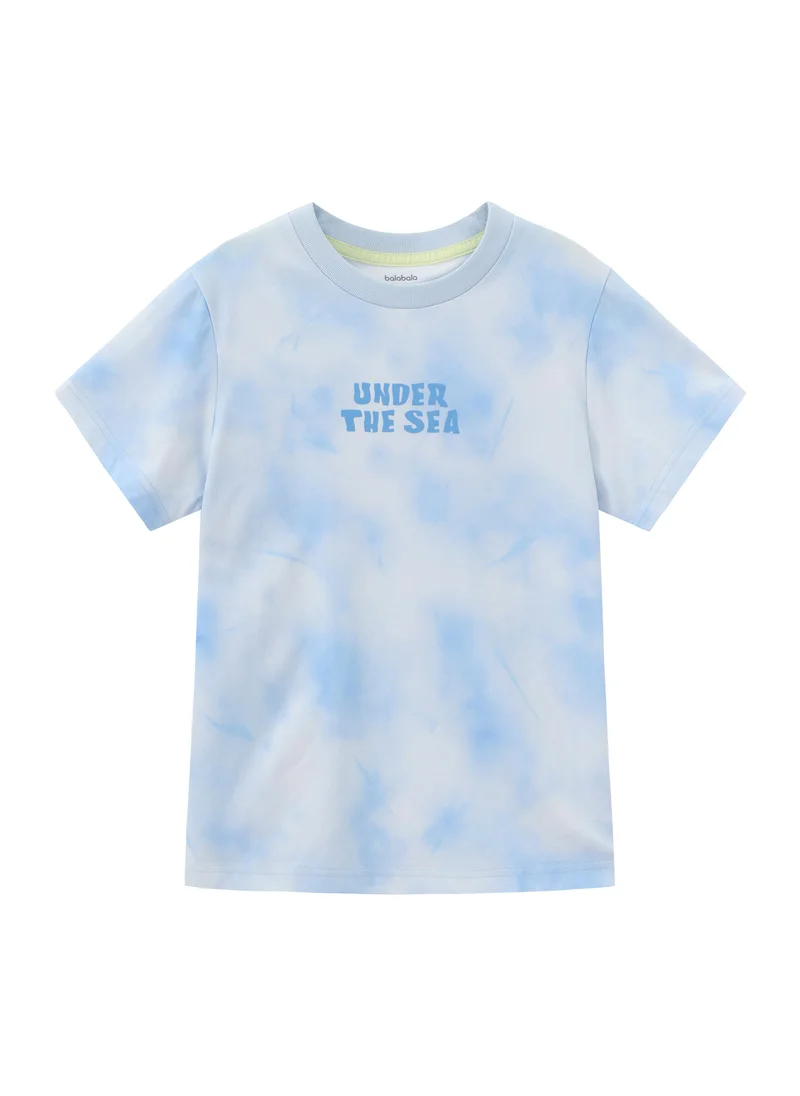 Balabala Blue Kids Boys Round v-neck short-sleeved T-shirt for Men | Best Price UAE