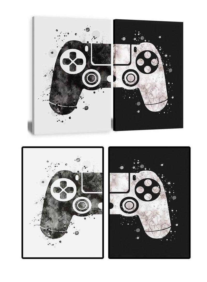 Gaming Wall Decor, Unframed Gamepad Posters Wall Pictures Canvas Painting, Video Game Themed Wall Art Canvas Framed Posters Prints Paintings Pictures, for Kids' Bedroom Home Decoration - Image 1