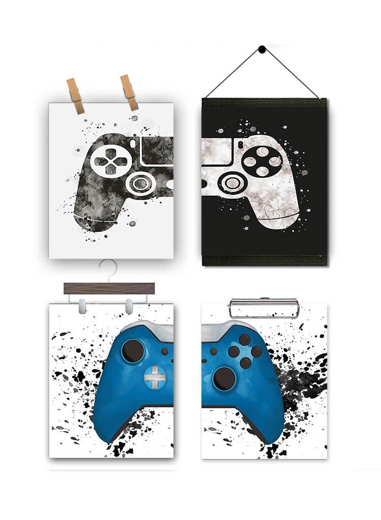 Gaming Wall Decor, Unframed Gamepad Posters Wall Pictures Canvas Painting, Video Game Themed Wall Art Canvas Framed Posters Prints Paintings Pictures, for Kids' Bedroom Home Decoration - Image 3