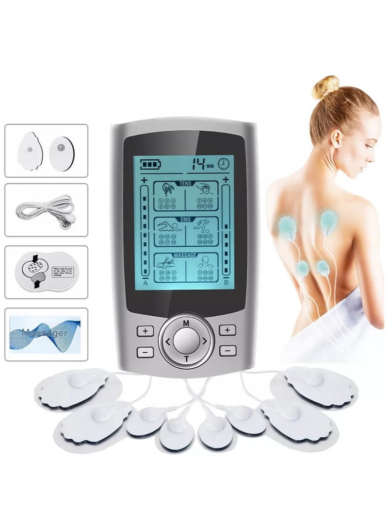 XiuWoo TENS EMS Muscle Stimulator With 36 Massage Modes - Pain Relief Massager, Nerve & Muscle Activation - Includes Electrode Pads - For Better Blood Flow, Relaxation & Recovery - Image 1