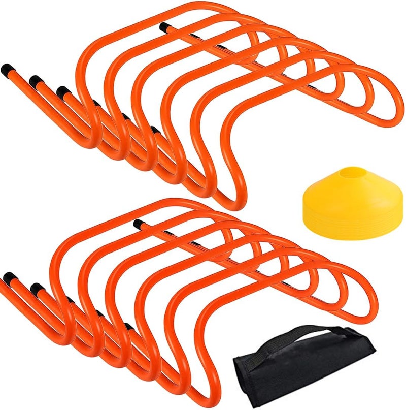 ASENVER 12 Hurdles Training Speed Agility Training Durable with 10 Marker Cone - Image 1