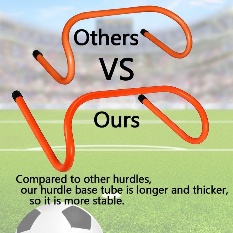 ASENVER 12 Hurdles Training Speed Agility Training Durable with 10 Marker Cone - Image 3