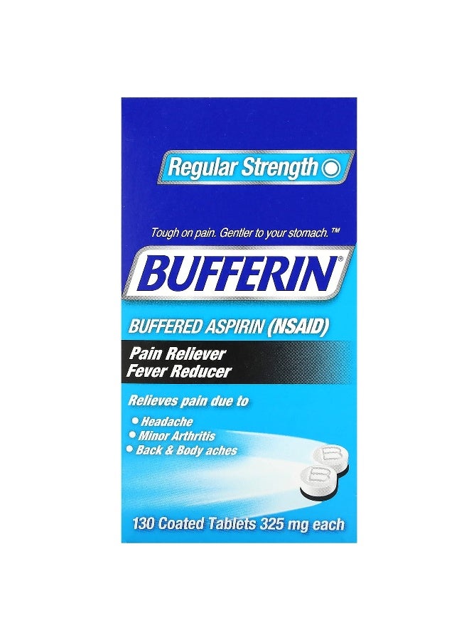 Bufferin Bufferin, Buffered Aspirin (NSAID), Regular Strength, 650 mg, 130 Coated Tablets (325 mg per Tablet) - Image 1