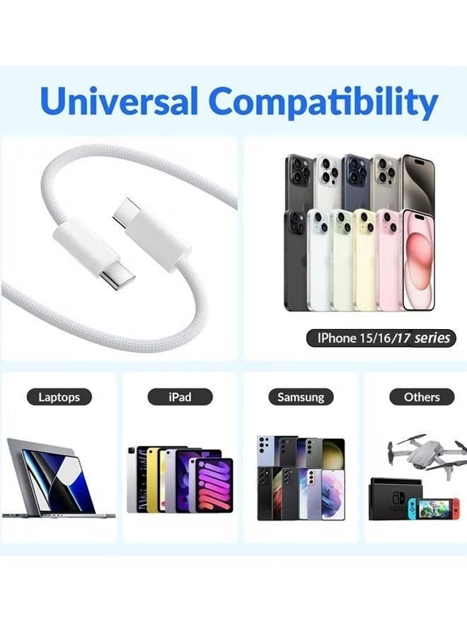 Nexlynx Type C To Type-C USB C Cable 1M Braided 100W Power Delivery PD Fast charge Cable USB C to USB C For iPhone 17 16 15 Pro Max iPad mini 7/6 MacBook Pro/ Air M4 M3 M2 M1 iPad Pro Samsung S25 S24 S23 Ultra Laptop Lenovo Dell Xiaomi - Image 4