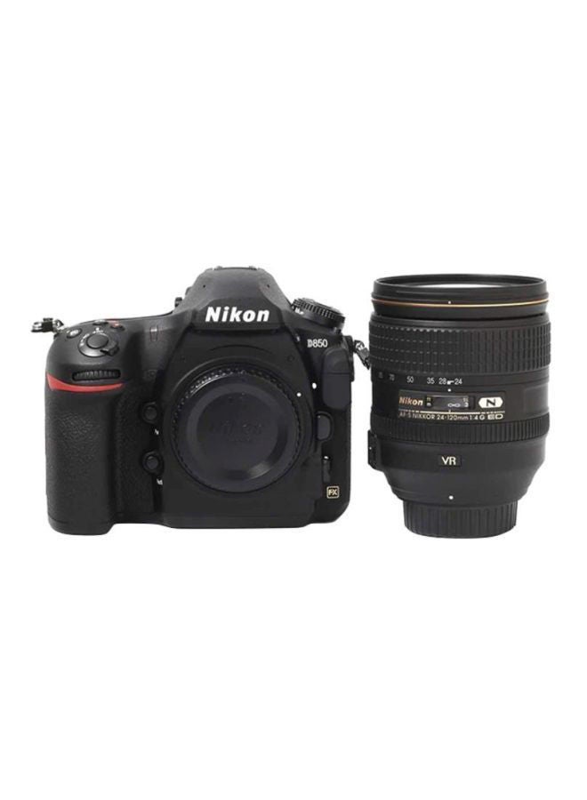 نيكون طقم كاميرا رقمية بعدسة أحادية عاكسة مع عدسة مقاس 24-120مم طراز D850 - Image 1
