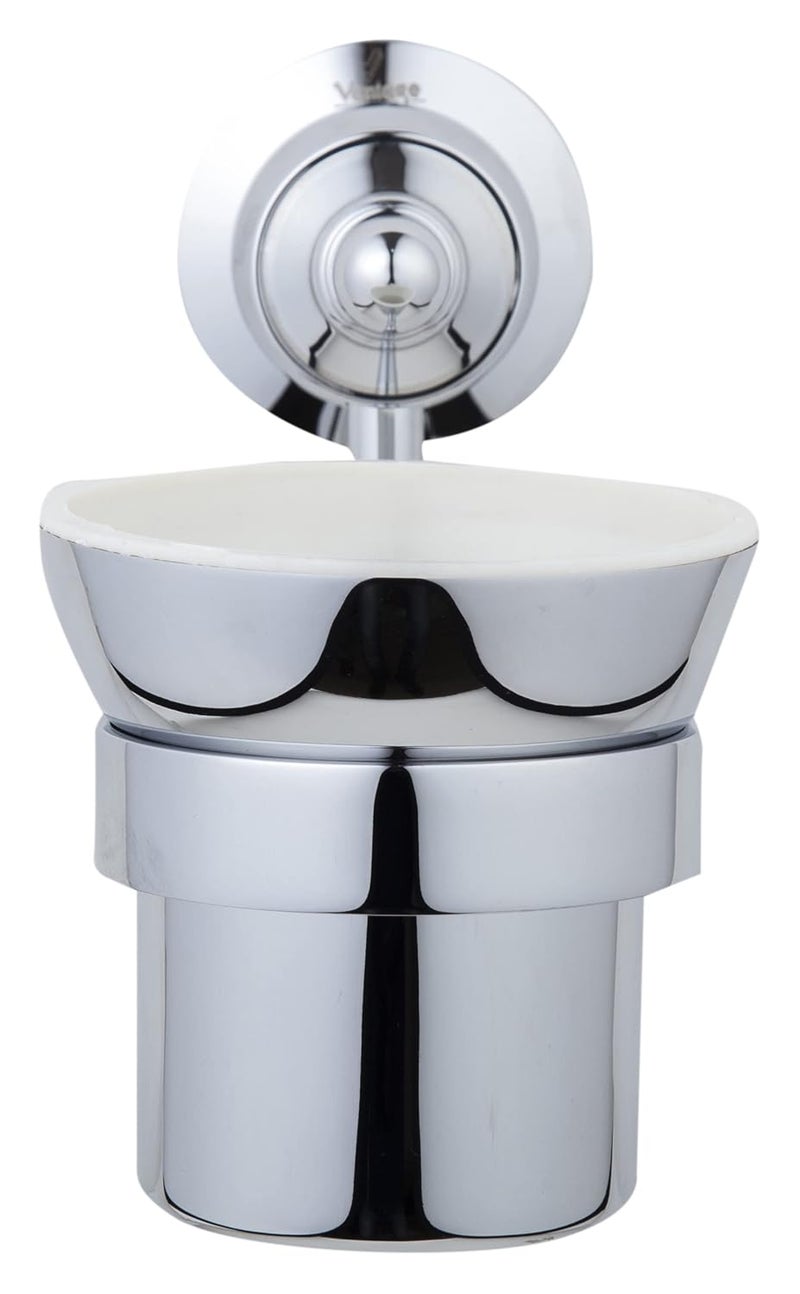 Vantage VAR1002A 100 Brass Tumbler Wall Mount Holder With Corrosion Resistant Design For Bathroom Kitchen Other Settings - Image 1