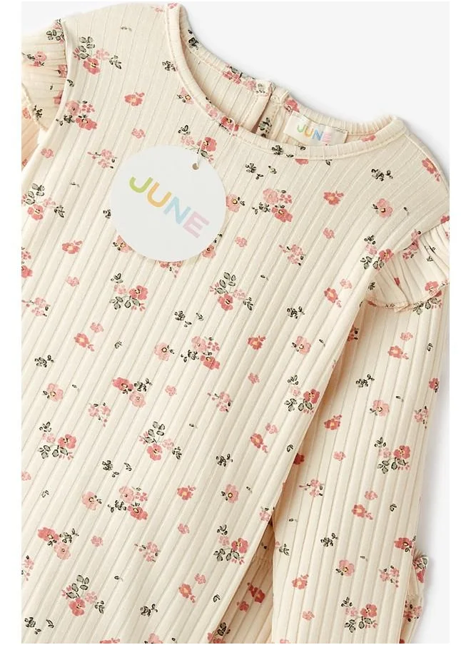 JUNE Kids Floral Top + Leggings Set