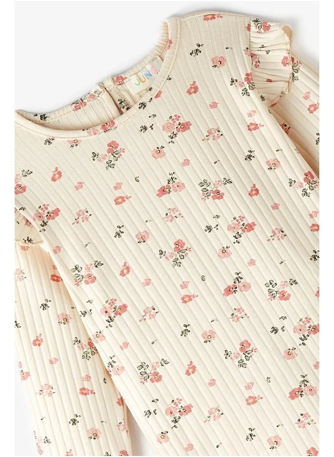 JUNE Kids Floral Top + Leggings Set