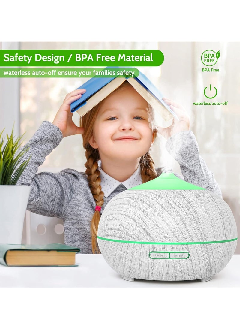 Generic - Essential Oil Diffuser Humidifier for Home: 400ml Aroma Air Oils Diffusers for Large Room - Ultrasonic Aromatherapy Vaporizer Cool Mist Humidifiers with LED Light for Bedroom - Image 1