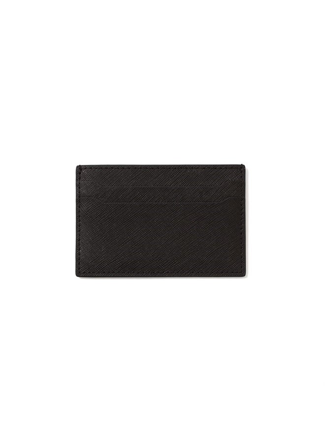 Cockatoo - Saffiano Leather Card Holder - Minimalist Credit Card Wallet - Slim Front Pocket Wallet Card Case for Mens and Womens (Black Coffee) - Image 1