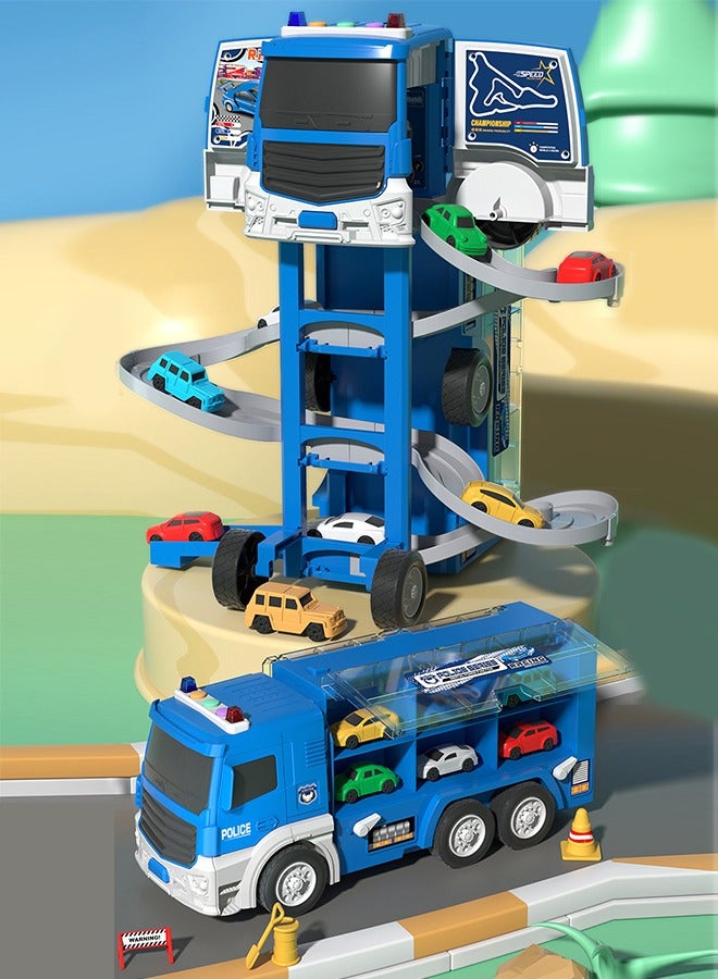 Deformed Container Truck Toy with Music and Light Carrier Truck Transport Vehicles Perfect Kids Birthday Gifts for Over 3 Years Old Kids - Image 3