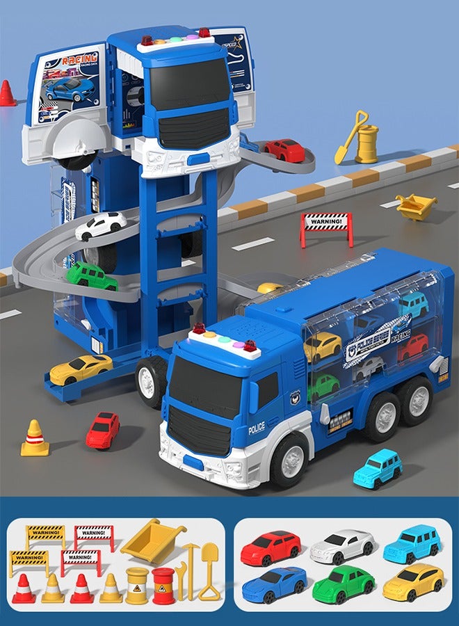 Deformed Container Truck Toy with Music and Light Carrier Truck Transport Vehicles Perfect Kids Birthday Gifts for Over 3 Years Old Kids - Image 2