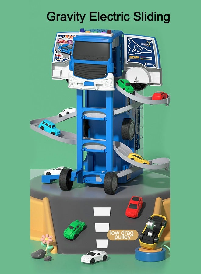 Deformed Container Truck Toy with Music and Light Carrier Truck Transport Vehicles Perfect Kids Birthday Gifts for Over 3 Years Old Kids - Image 5