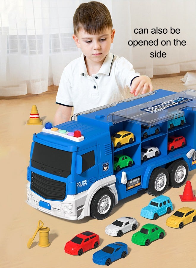 Deformed Container Truck Toy with Music and Light Carrier Truck Transport Vehicles Perfect Kids Birthday Gifts for Over 3 Years Old Kids - Image 4
