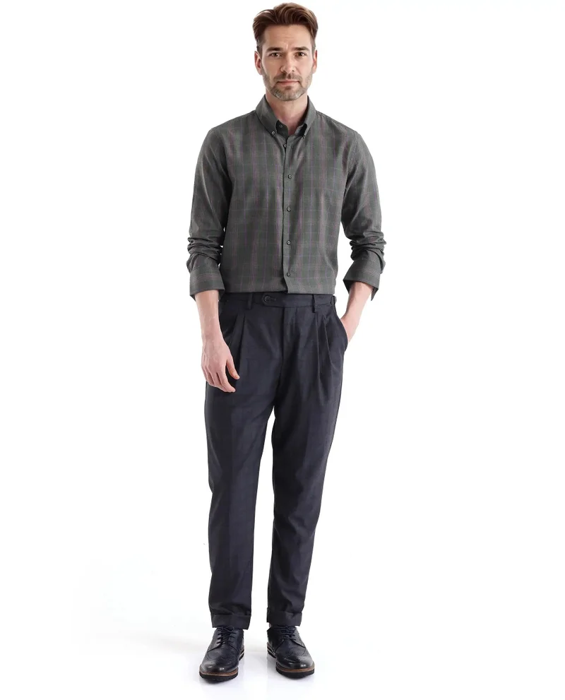 Rare Rabbit Men's Regular Fit Checkered Shirt