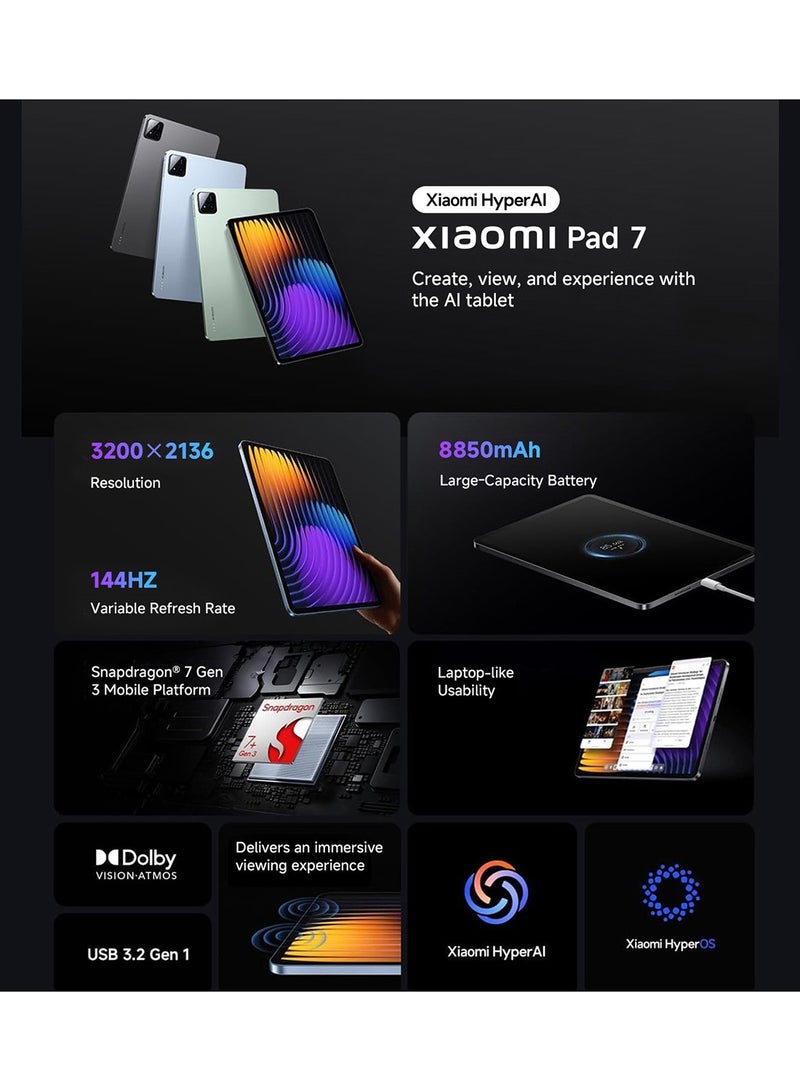 Xiaomi Pad 7 11.2-Inch Green 8GB RAM 256GB WiFi - Global Version - Image 2