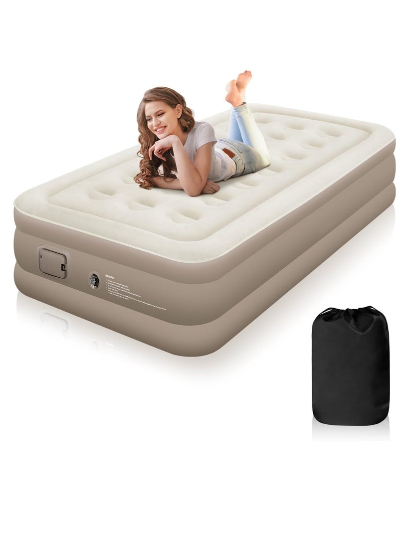 MHR Home Single Inflatable Mattress – Built‑in Pump, Elevated Pillow & Convenient Storage - Image 1