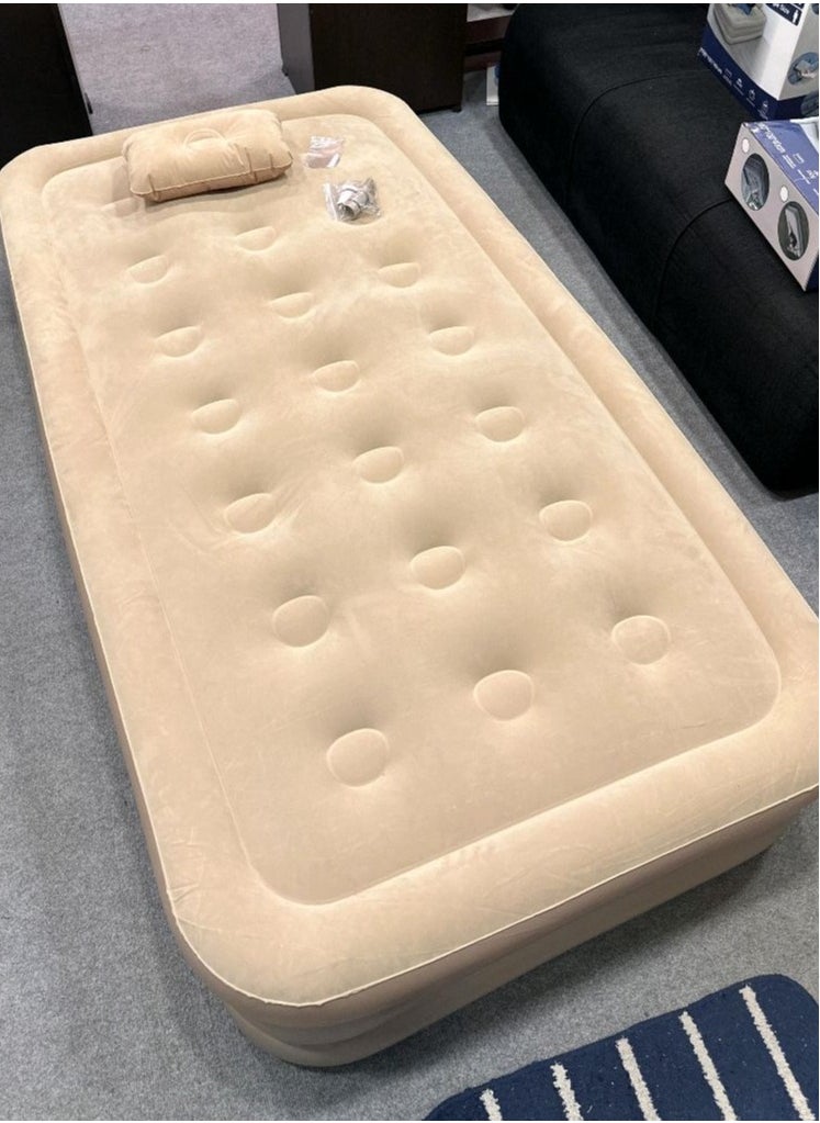 Generic Inflatable bed Leedsooy Single Size +19000*40cm THICKENING AND WEAR RESISTANCE FRESH BREATHABLE ANTI ROLL LOVER STRONG BEARING  - Image 1