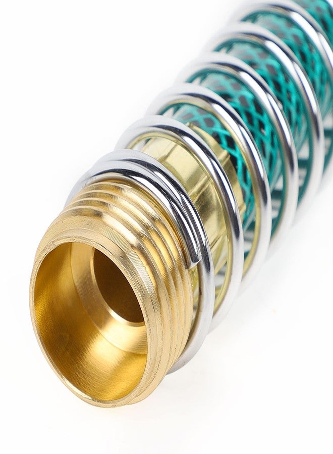 Triumpeek 2 Packs Garden Hose Extension Adapters, 5.7"L Hose Protectors with Coil Spring, Brass Hose/Pipe Connectors with 3/4" Threaded Hose Fittings - Image 3