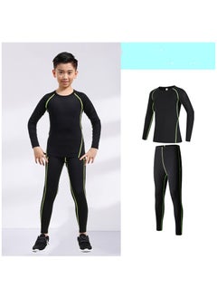 KUYING Children's High Elasticity Tight Fitting Clothing Sports Fitness Set Quick Drying Training Suit 
